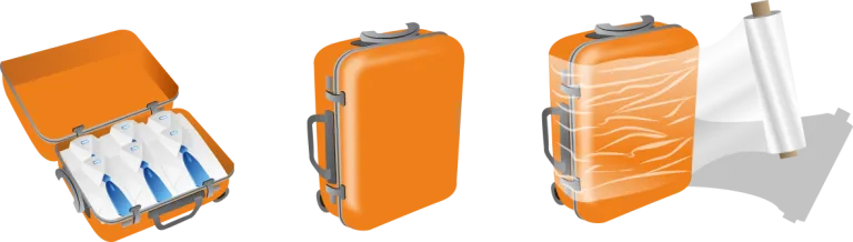 bőrönd csomagolása